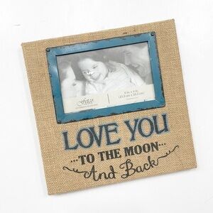 Fetco Love You to the Moon and Back burlap photo frame